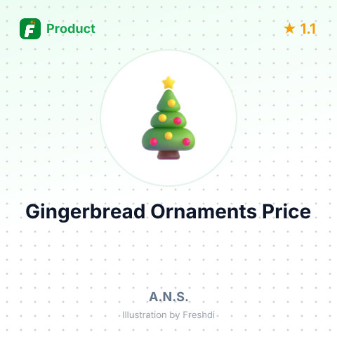Gingerbread Christmas Ornaments – summary card, no photo uploaded yet