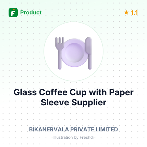 Glass Coffee Cup with Paper Sleeve – summary card, no photo uploaded yet