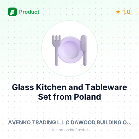 Glass Kitchen and Tableware Set – summary card, no photo uploaded yet