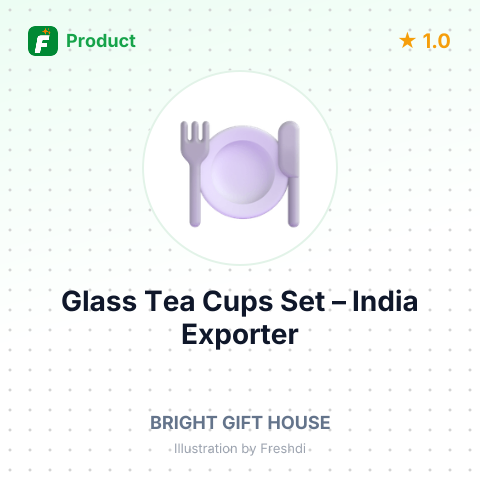 Glass Tea Cups Set – summary card, no photo uploaded yet