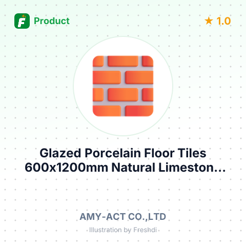 Glazed Porcelain Floor Tiles 600x1200mm Natural Limestone Beige – summary card, no photo uploaded yet