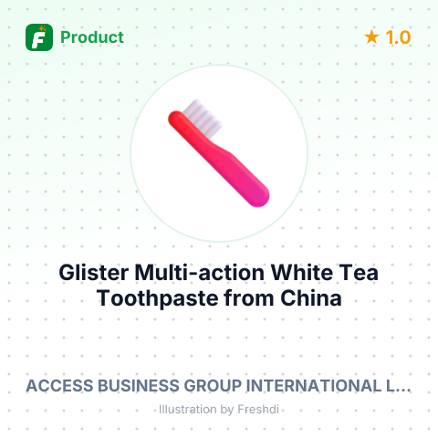 Glister Multi-action White Tea Toothpaste – summary card, no photo uploaded yet
