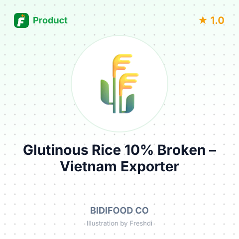 Glutinous Rice 10% Broken – summary card, no photo uploaded yet