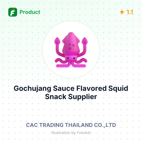 Gochujang Sauce Flavored Squid Snack (Surimi Mix Squid) – summary card, no photo uploaded yet