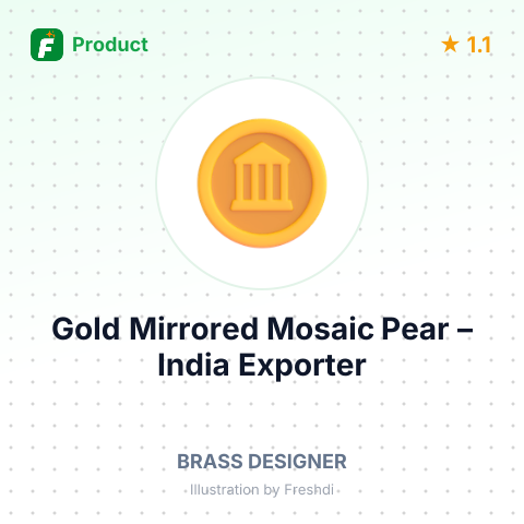Gold Mirrored Mosaic Pear – summary card, no photo uploaded yet