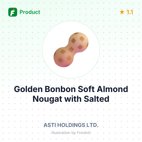 Golden Bonbon Soft Almond Nougat with Salted Caramel – summary card, no photo uploaded yet