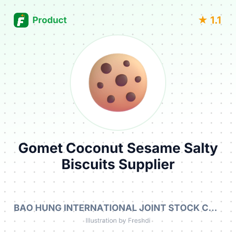 Gomet Coconut Sesame Salty Biscuits – summary card, no photo uploaded yet