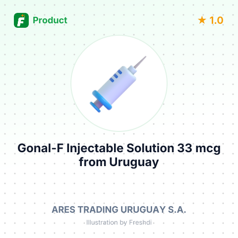 Gonal-F Injectable Solution 33 mcg – summary card, no photo uploaded yet
