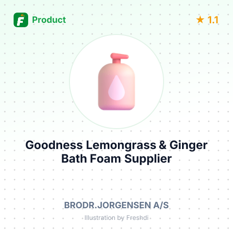 Goodness Lemongrass & Ginger Bath Foam – summary card, no photo uploaded yet