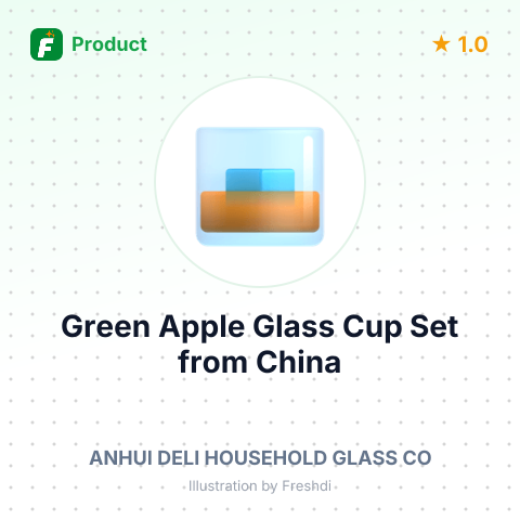 Green Apple Glass Cup Set – summary card, no photo uploaded yet