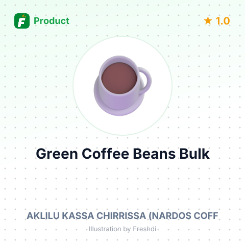 Green Coffee Beans Arabica Fully Washed Sidamo Grade 2 – summary card, no photo uploaded yet