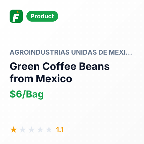 Green Coffee Beans – summary card, no photo uploaded yet