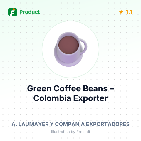 Green Coffee Beans (Colombian) – summary card, no photo uploaded yet