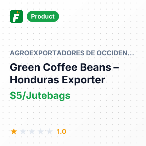 Green Coffee Beans – summary card, no photo uploaded yet