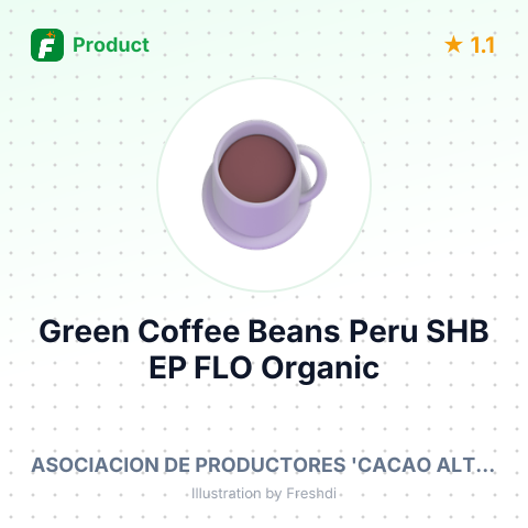 Green Coffee Beans Peru SHB EP FLO Organic – summary card, no photo uploaded yet
