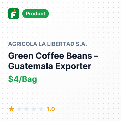 Green Coffee Beans – summary card, no photo uploaded yet