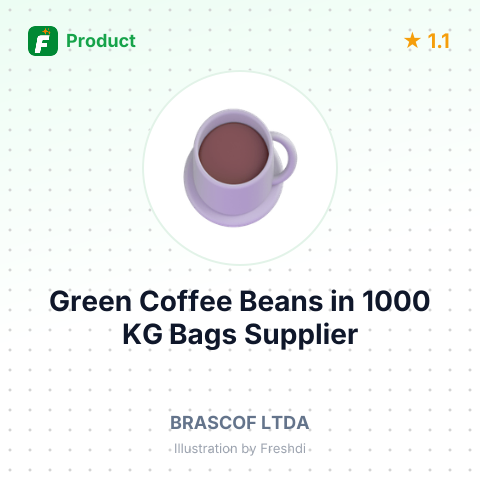 Green Coffee Beans in 1000 KG Bags – summary card, no photo uploaded yet