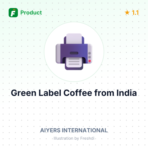 Green Label Coffee – summary card, no photo uploaded yet