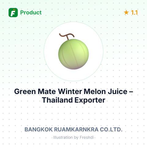 Green Mate Winter Melon Juice – summary card, no photo uploaded yet