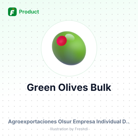 Green Olives in Brine in Drums – summary card, no photo uploaded yet