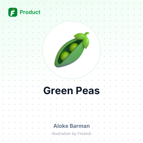 Green Peas – summary card, no photo uploaded yet