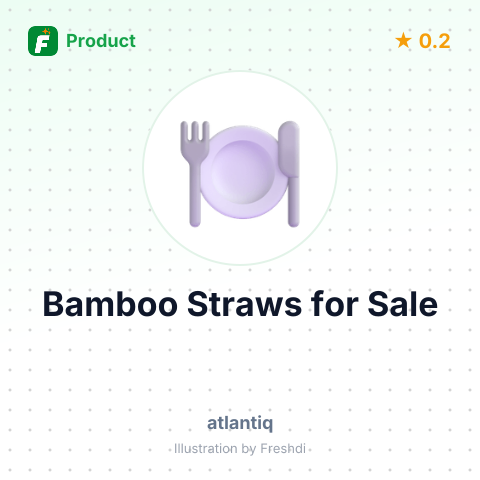 Green Split Bamboo Straws – summary card, no photo uploaded yet
