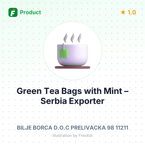 Green Tea Bags with Mint – summary card, no photo uploaded yet