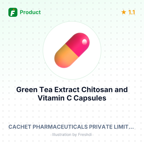 Green Tea Extract, Chitosan and Vitamin C Capsules – summary card, no photo uploaded yet