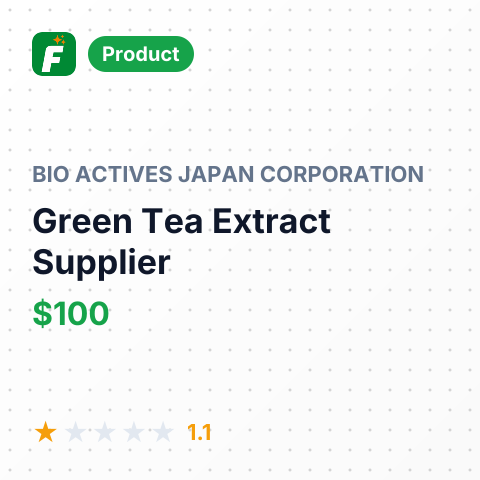 Green Tea Extract – summary card, no photo uploaded yet