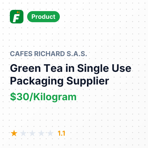 Green Tea in Single Use Packaging – summary card, no photo uploaded yet