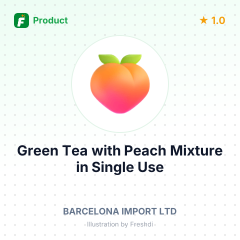 Green Tea with Peach Mixture in Single Use Packaging – summary card, no photo uploaded yet
