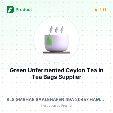 Green Unfermented Ceylon Tea in Tea Bags – summary card, no photo uploaded yet