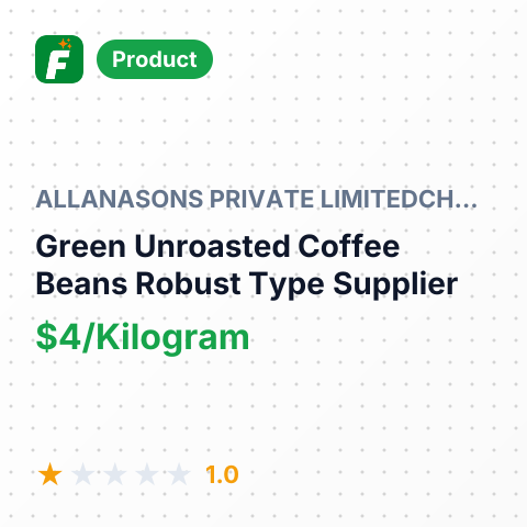 Green Unroasted Coffee Beans Robust Type – summary card, no photo uploaded yet