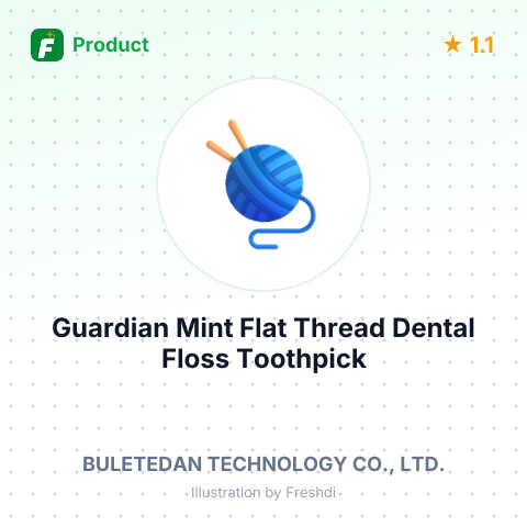 Guardian Mint Flat Thread Dental Floss Toothpick – summary card, no photo uploaded yet