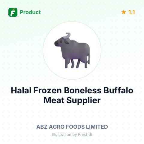 Halal Frozen Boneless Buffalo Meat – summary card, no photo uploaded yet