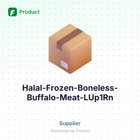 Halal Frozen Boneless Buffalo Meat – summary card, no photo uploaded yet
