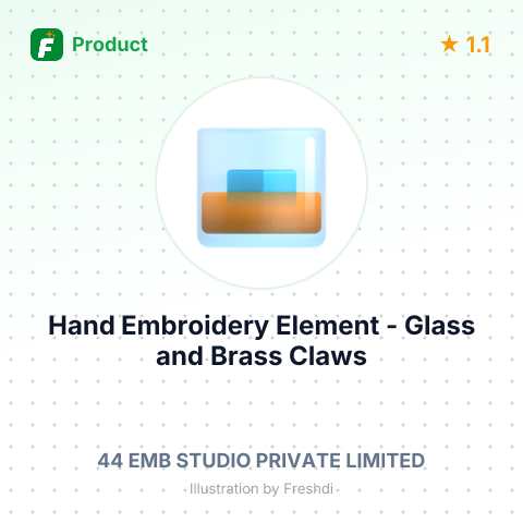 Hand Embroidery Element - Glass and Brass Claws – summary card, no photo uploaded yet