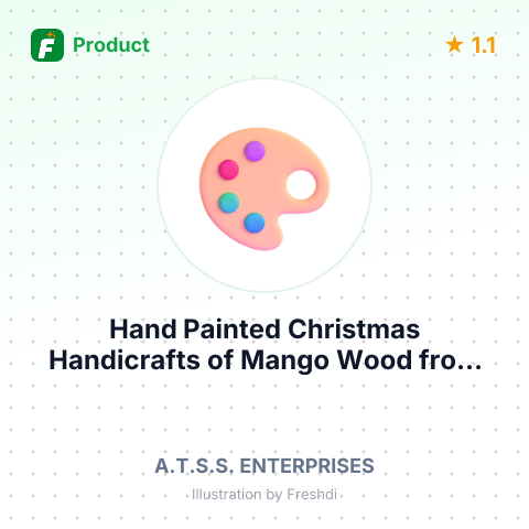 Hand Painted Christmas Handicrafts of Mango Wood – summary card, no photo uploaded yet