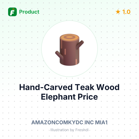 Hand-Carved Teak Wood Circular Elephant – summary card, no photo uploaded yet