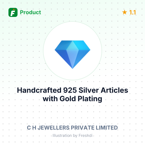 Handcrafted 925 Silver Articles with Gold Plating – summary card, no photo uploaded yet