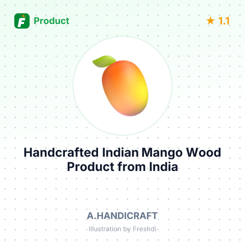 Handcrafted Indian Mango Wood Product – summary card, no photo uploaded yet