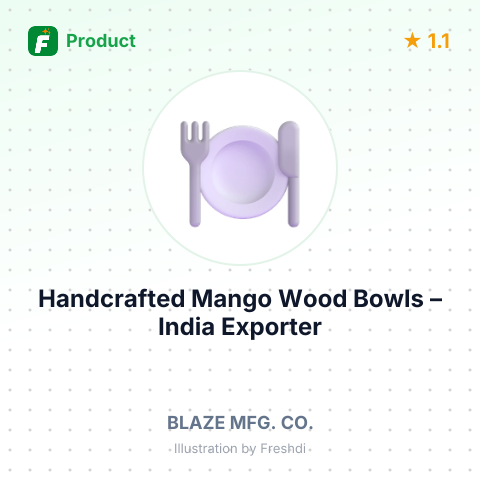 Handcrafted Mango Wood Bowls – summary card, no photo uploaded yet