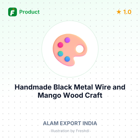 Handmade Black Metal Wire and Mango Wood Craft – summary card, no photo uploaded yet