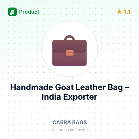 Handmade Goat Leather Bag – summary card, no photo uploaded yet