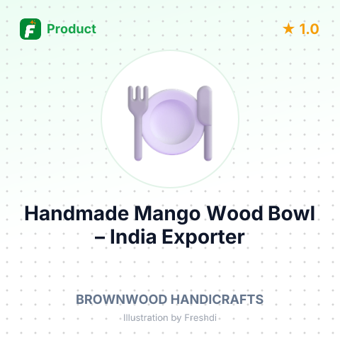 Handmade Mango Wood Bowl – summary card, no photo uploaded yet