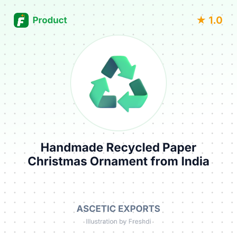 Handmade Recycled Paper Christmas Ornament – summary card, no photo uploaded yet