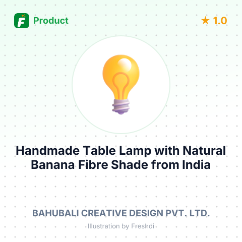 Handmade Table Lamp with Natural Banana Fibre Shade – summary card, no photo uploaded yet