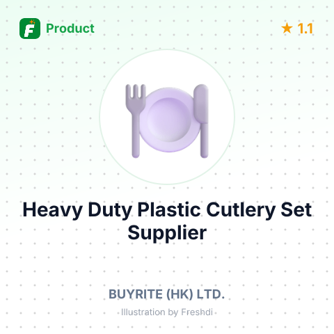 Heavy Duty Plastic Cutlery Set – summary card, no photo uploaded yet
