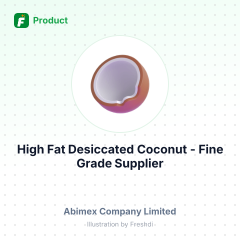 High Fat Desiccated Coconut - Fine Grade – summary card, no photo uploaded yet