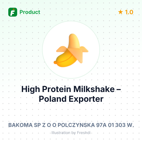 High Protein Milkshake (Banana, Chocolate, Strawberry, Vanilla) – summary card, no photo uploaded yet